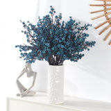 15Pcs Artificial Baby Breath Flowers Fake Silk Real Touch Diy Floral Bouquets Decor Wedding Party Decoration Arrangements-Teal Blue