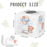 Blue Balloons Bear Baby Shower Game Cards With Box, Guess How Many, Baby Shower Game With Box And 50 Guessing Cards, Baby Shower Decorations For Boy And Girl