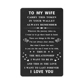 Anniversary Card For Wife Birthday Gifts, Christmas Gifts For Wife Wallet Card, Mothers Day, Valentines Day Gift For Her