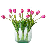 15Pcs Artificial Tulips Flowers, Real Touch Latex Bouquet, Fake Tulips For Office Wedding Party Home Kitchen Garden Decoration-B Peachblow