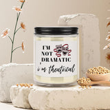 Theatre Gifts Broadway Musical 7Oz Scented Candle Comedy Tragedy Masks Jasmine Scented Candle Drama Lovers Gifts I’M Not Dramatic I’M Theatrical (Candle-I’M Theatrical)
