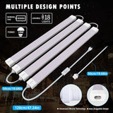 2FT Plug In LED Tube Light Fixture 18W 5000K Linkable Triproof Cabinet Light for Garage Kitchen