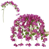 5Pcs Bougainvillea Artificial Flowers 41.34" Fuchsia Flowers Long Stem Silk Faux Branches Fake Vines For Wedding Party Home Garden Outdoor Indoor Decoration (Fuchsia)