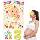 Pin The Pacifier On The Baby Poster, Party Games For Adult, Gender Reveal Decorations Cute Baby Shower Party Decorations