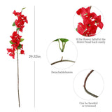 10Pcs Bougainvillea Artificial Flowers 30" Silk Fake Bougainvillea Branches Faux Flowers Vines For Home?Garden?Wedding?Party?Indoor And Outdoor?Floral Arrangement And Diy Decor?Red?