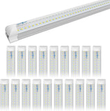 20 Pack 6FT LED Shop Light Fixtures 42W 5000LM 6000K V Shaped Linkable Plug and Play Tube Lights