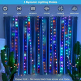 50FT LED Rope Lights 25 Color Warm White RGB IP68 Waterproof Outdoor Tube String Lights with 149 Modes