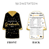 30 Pack Glitter Who Knows Graduate Best Graduation Game Cards, Shaped Graduation Game Cards For Grad Celebration Party