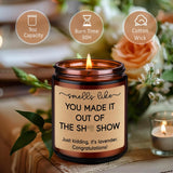You Made It Candle - Congratulations, Retirement, New Beginnings Gifts For Women Men - Quit Job, New Job Gifts For Her Him - Coworker Leaving, Farewell Presents For Coworkers, Work Friends