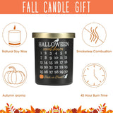 Halloween Countdown Candle – Pumpkin Scented Candle,Nature Soy Candles For Fall, Black Candles With 1-31 Calendar Design, Spooky Halloween Home Decor & Gift For Women And Friends,8.5Oz