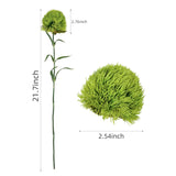 4Pcs Fake Dianthus Artificial Greenery Stem Realistic Green Tricks For Home Kitchen Wedding Courtyard Decoration(Light Green)