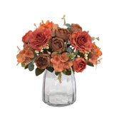 Artificial Flowers Fake Peony Silk Flowers Hydrangea Bouquet Decor Faux Camellia Flower For Home Living Room Table Centerpieces Decoration