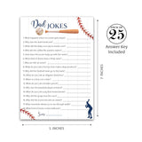 Dad Jokes Boy Baby Shower Games, Baseball Theme Daddy Jokes Shower Trivia — Pack Of 25 — Blue, Fun Dad Joke Game, Sport, Little Slugger Theme, Funny Game, Sprinkle, Sports Birthday Activity G900-Djk