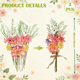 TEMPUS 2 Bundles 19 Inch Spring Artificial Flowers Bouquet Silk Seasonal Floral Plant Arrangements for Bridal Bouquets Home Party Wedding Table Centerpieces Decor DIY Wreath