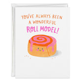 Hallmark Good Mail Funny Mother's Day Card (Cinnamon Roll Model) for Appreciation, Father's Day, Birthdays