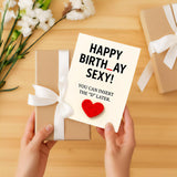 Husband Birthday Card & Funny Birthday Card For Husband From Wife - Handmade Knitted Heart Greeting Card For Him