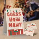How Many (1 Double-Sided Printing Sing & 50 Game Cards), Christmas Decorations, How Many Kisses, Christmas Ideas, Christmas Party Games, Baby Shower Games | Cm003R
