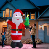 8 Ft Inflatable Christmas Santa Claus With Led Light Xmas Holiday Blow Up Family Party Decoration Yard Lawn Favors Indoo