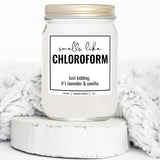 You Nique Designs Smells Like Chloroform Scented Candle, 8 Oz, True Crime Gifts For Women, Serial Killer Gifts For Women, Crime Junkie Merch, All Natural Soy Vegan Candles (Lavender & Vanilla)
