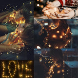 6 Pack Battery Operated Fairy Lights 7FT 20 LED Warm White Mini String Lights Silver Wire Firefly Lights for Mason Jars Wedding Party Decor