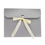 10Pcs Paper Gift Card Envelopes Bags With Ribbon Bowknot Holiday Envelope Greeting Cards Packaging Bag Underwear Silk Scarf Party Gift Wrapping Bag Wedding Presents Box, Medium