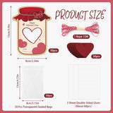 Valentines Day Cards For Kids School - 50 Pack Mason Jar Happy Valentine'S Day Card Bulk, Funny Exchange For Boys Girls Toddler School Class Classroom Party Favors (Candy Not Included)