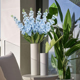 6Pcs Delphinium Artificial Flowers 36.22In Silk Flowers Snapdragon Flowers Hyacinth Artificial Flowers Long Stem Flowers For Wedding Home Floral Centerpieces Decor(Light Blue)