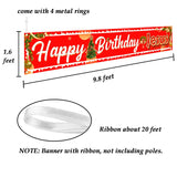 Happy Birthday Jesus Banner - Large Outdoor Christmas Decorations Jesus Bday Yard Sign, 9.8X1.6 Ft