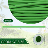 50Pcs Flower Stem Covers Green Tubing Roll Tubes For Bundling Artificial Flowers Diy Bouquets Wedding Corsage Arrangement