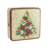 Christmas Metal Cookie Tin With With Lids Xmas Tree Storage Container Tin Containers For Xmas Cookies Candy Brownies Snacks Chocolate Cake Craft Holiday Party Gift Box (Christmas Tree)