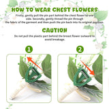 Boutonniere For Men White Pocket Wedding Flower Boutonniere Groom Rose Buttonholes Prom Suit Decoration Artificial Tulip Flowers Boutonnieres For Wedding Prom Ceremony Anniversary Formal Dinner Party