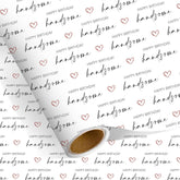 Boyfriend Birthday Wrapping Paper Roll, Handsome Boy Wrapping Paper With Red Heart Pattern For Husband Valentine'S Day Anniversary Party Holiday Father'S Day, 17 Inch X 16.4 Feet
