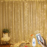 300 Led Curtain String Lights With Remote & Timer, 8 Modes Lighting, 9.8×9.8 Ft, Diy Lights For Birthday Wedding Christm