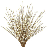 10 Pcs Winter Decorations Artificial Berry Stems White Christmas Picks Branches Cream Berries Stems For Floral Arrangements Christmas Tree Holiday Home Xmas Diy Crafts Party Decor Centerpieces