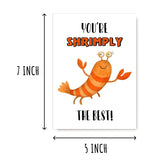 You'Re Shrimply The Best Card - Shrimply Thank You Card - Valentines Day Pun Card - Humorous Appreciation Card, White