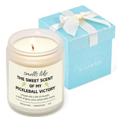 Pickleball Gifts For Women Men-Unique Pickle Ball Accessories-Handmade Lavender Scented Soy Wax Candle-Funny Sports Gift For Pickleball Lovers, Players, Athletes, Friends