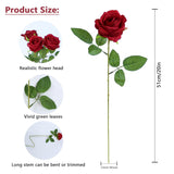 50Pcs Artificial Roses In Bulk Fake Silk Roses With Stem Realistic Red Roses For Home Wedding Centerpieces Party Decorations (50, Red)