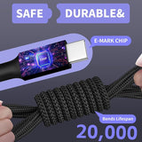 2 Pack 4 in 1 Dual USB C Multi Charging Cable 5FT Universal Charger Cord for iPhone 17 Android iPad