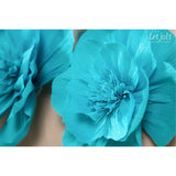 Paper Flowers Decoration For Wall 3D Artificial Flowers Home Decor Wedding Backdrop Baby Shower Bridal Shower Nursery Wall (Sky Blue Set 6)