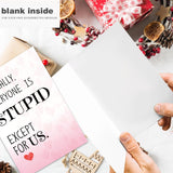 Funny Valentine'S Day Card For Her Him Husband Wife Boyfriend Girlfriend, Sarcastic G-Day Card For Best Friend Bestie Or Loved One, Humorous Galentine'S Day Cards Gift