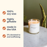 Passionfruit & Ginger 2 Wick Scented Candle - 37 Hour Burn - Luxury Non Toxic Soy Wax Candles - Long Lasting Large Glass Jar Candle For Home - 8.8Oz