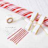 Gift Wrapping Paper Roll, 17 Inch X 32.8 Feet, Red Pink White Stripe For Birthday, Baby Shower, Valentine'S Day, Anniversary, Wedding, Christmas