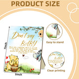 The Pooh Baby Shower Game Set, Include 1 Winnie Don'T Say Baby Game Sign And 20 Mini Winnie Clothespins, Baby Shower Game Decor, Baby Shower Party Decorations Supplies