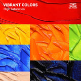 Oil Paint, 20 Colors*50Ml Largetubes, Professional Oil Based Paint With High Saturation, Creamy Texture, And Consistency,Art Supplies For Artists, Students, Beginners-A Set