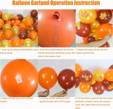 207Pcs Fall Balloon Garland Kit Autumn Maple Leaves Thanksgiving Baby Shower Decor