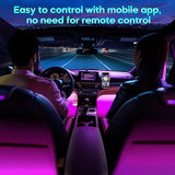 Car Interior LED Lights APP Control USB Color Changing Ambient Lighting for Cars Trucks Gifts