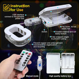 Usb Plug And Battery Powered Dual Purpose Fairy Light,16Ft 50 Led Flashing String Lights, Remote Control And Timer, Wate