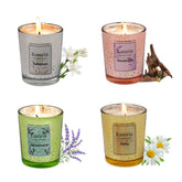 Scented Candles,4 Pack Soy Jar Candle Set Mercury Glass Votive Candle Gifts For Women Men,Aromatherapy Soy Wax Candles For Home