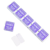 250 Raffle Tickets, 50/50 Raffle Tickets, Double Tickets For Festivals, Carnivals, School Events, Baby Showers, Summer Parties (Purple)