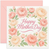 Floral Peonies Mother'S Day Card For Her - Square Card, Blank Inside With Envelope